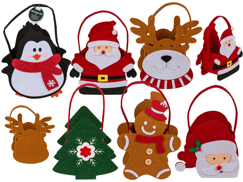 Gift bag, Christmas, felt material,