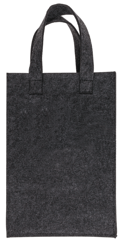 Grey gift bag, X-mas Greetings, felt material,