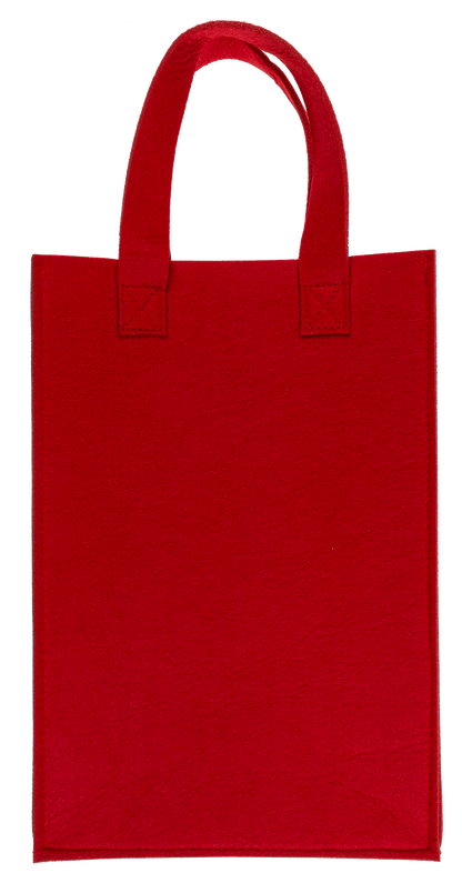 Red  gift bag, X-mas Greetings, felt material,