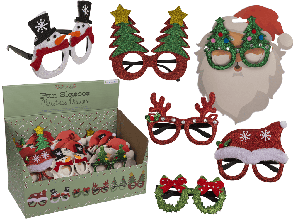 Fun glasses, Christmas,