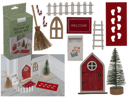 X-Mas elf door set,