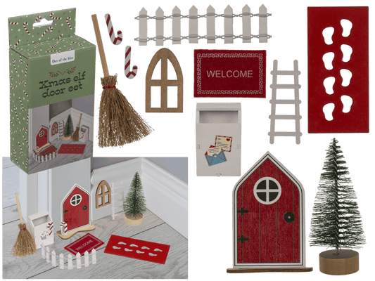 X-Mas elf door set,