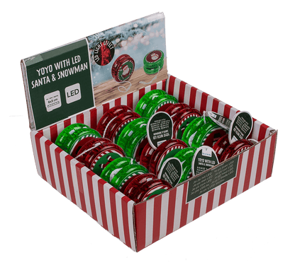 Yoyo with light, Santa & Snowman, incl. battery,