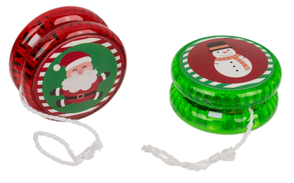 Yoyo with light, Santa & Snowman, incl. battery,