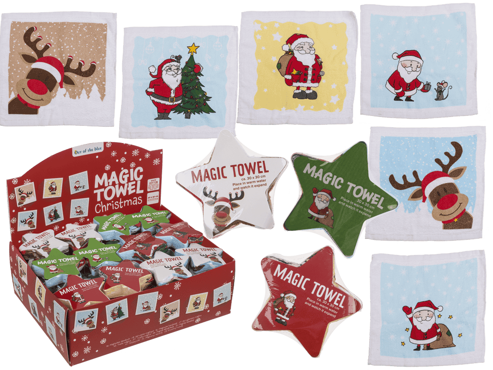 Magic cotton towel, Christmas,