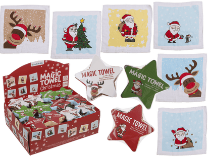 Magic cotton towel, Christmas,