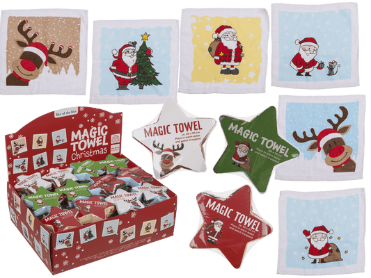 Magic cotton towel, Christmas,