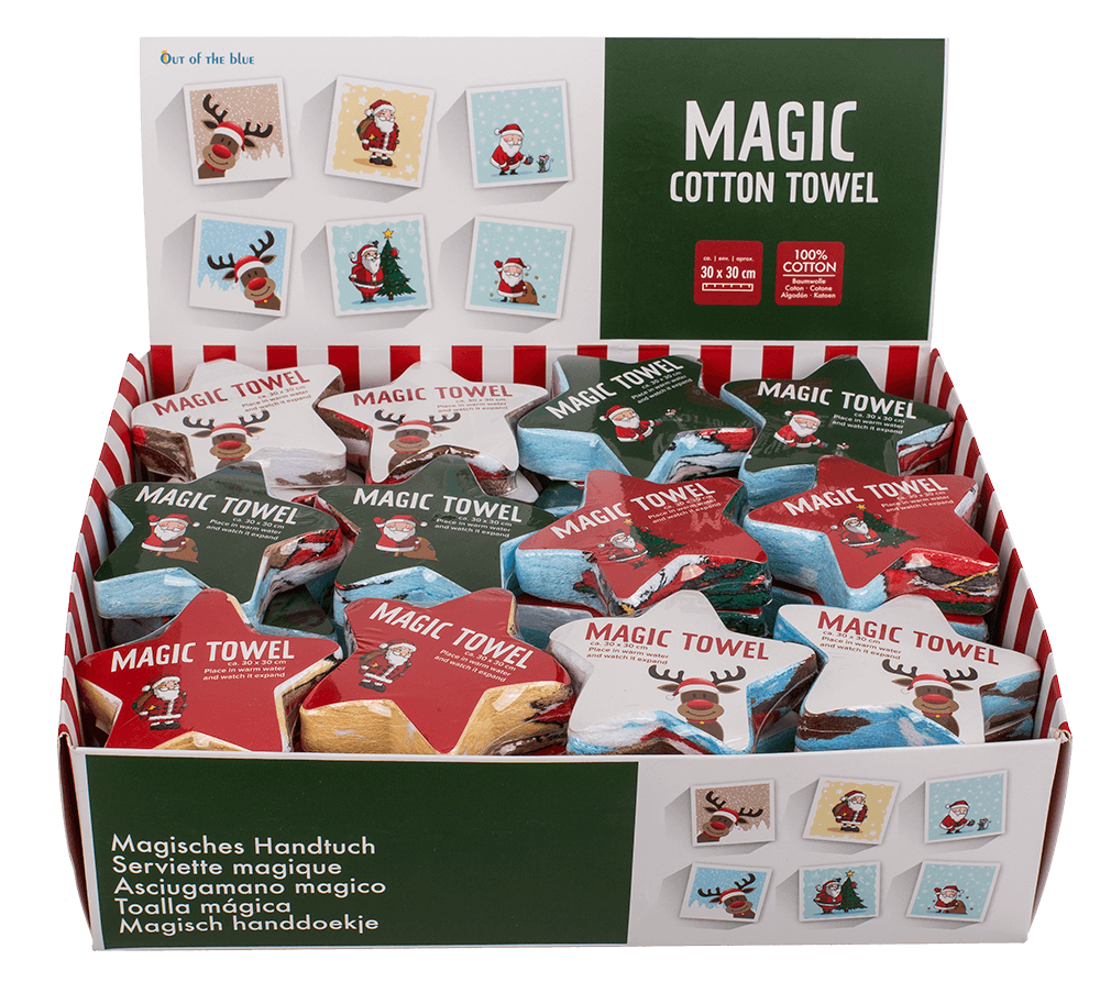 Magic cotton towel, Christmas,