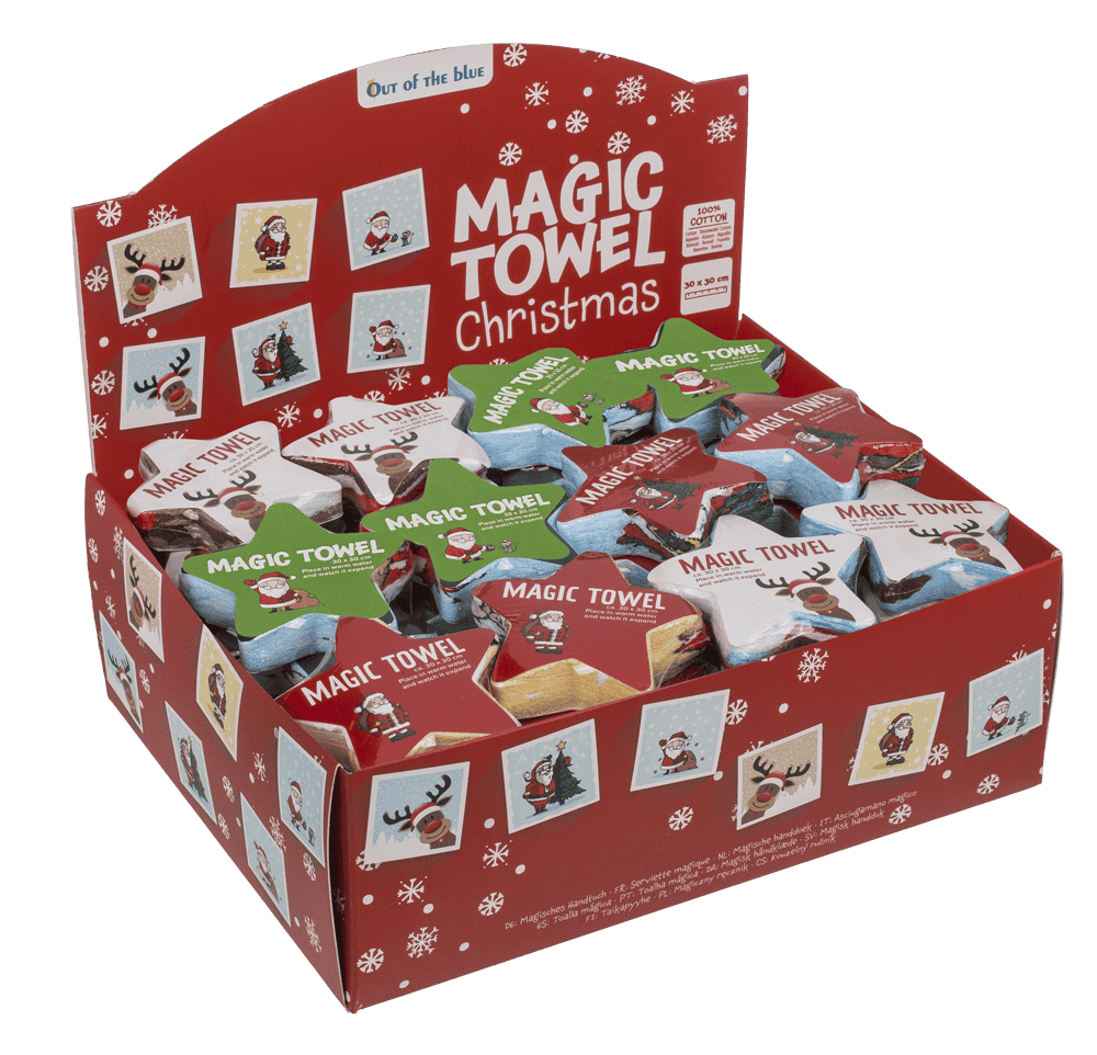 Magic cotton towel, Christmas,