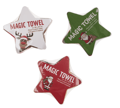 Magic cotton towel, Christmas,