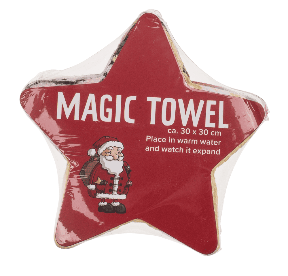 Magic cotton towel, Christmas,