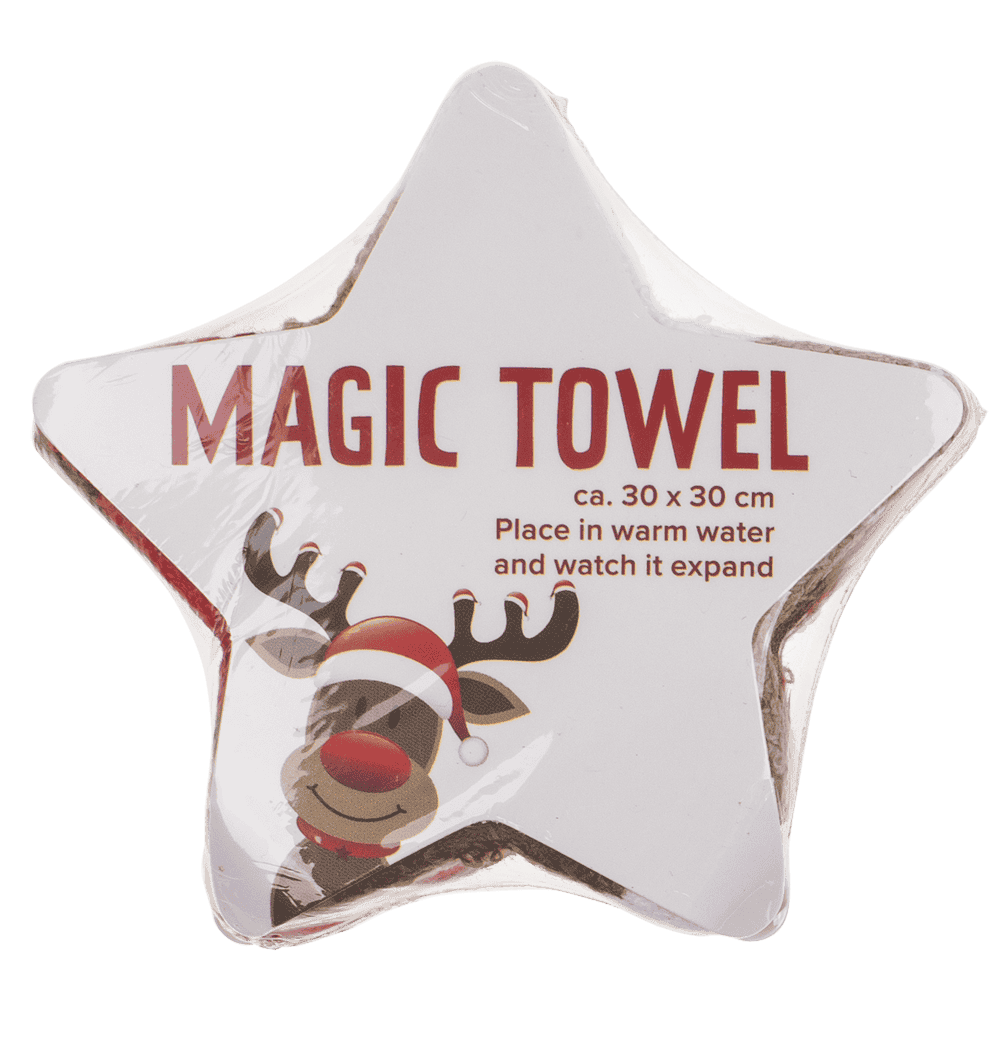 Magic cotton towel, Christmas,
