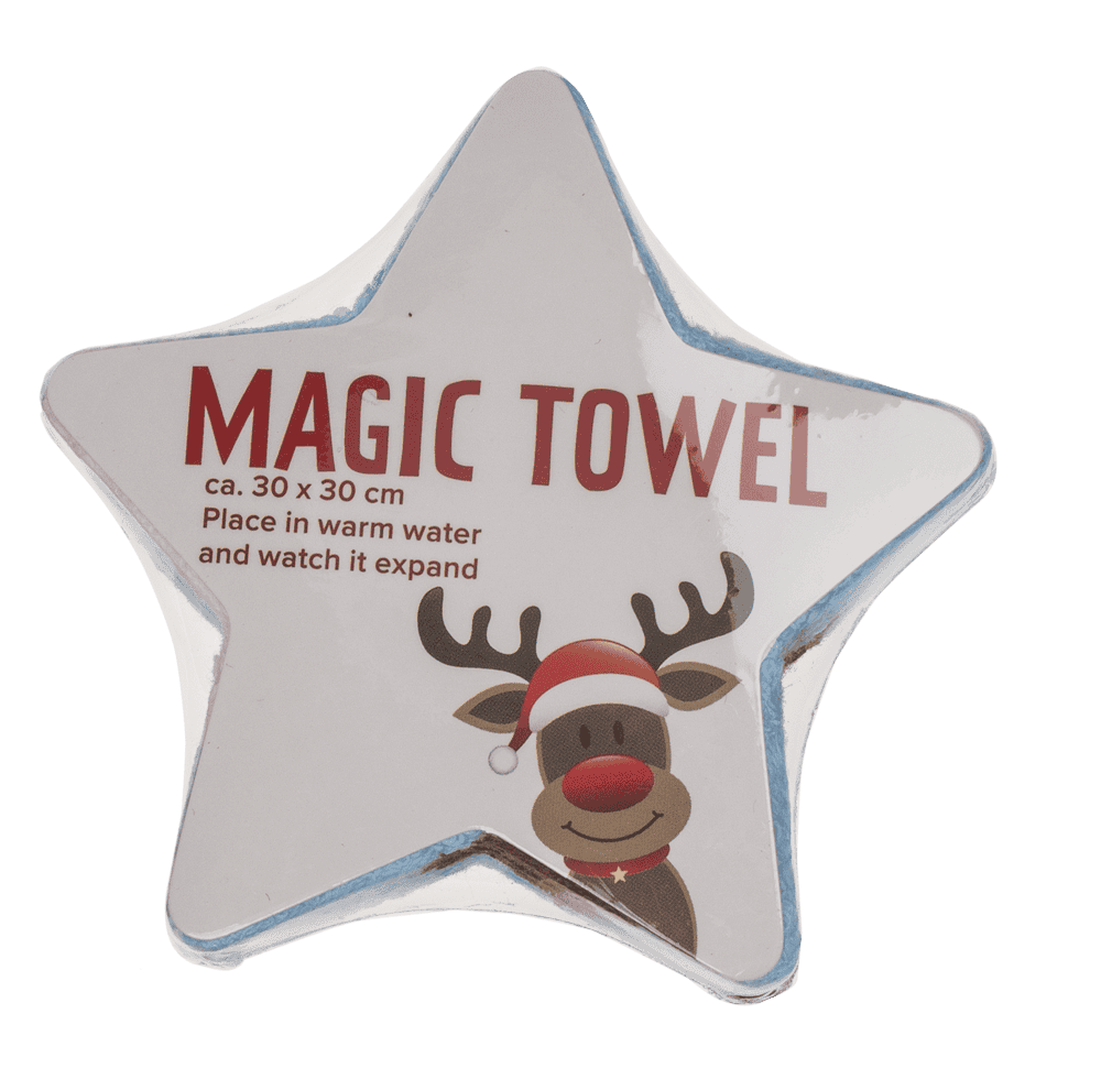 Magic cotton towel, Christmas,