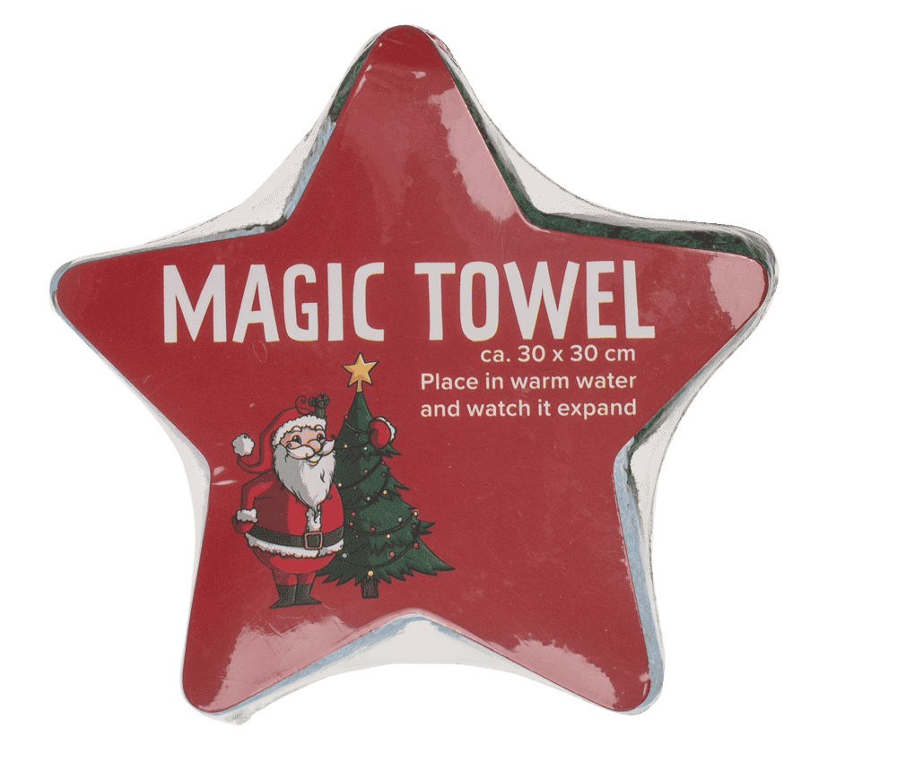 Magic cotton towel, Christmas,