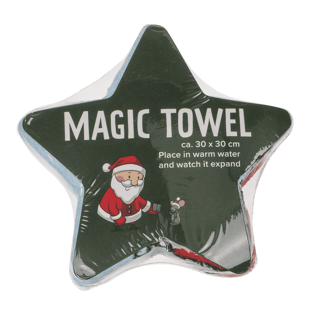 Magic cotton towel, Christmas,
