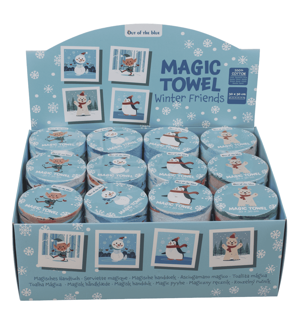 Magic cotton towel, Winter Friends,