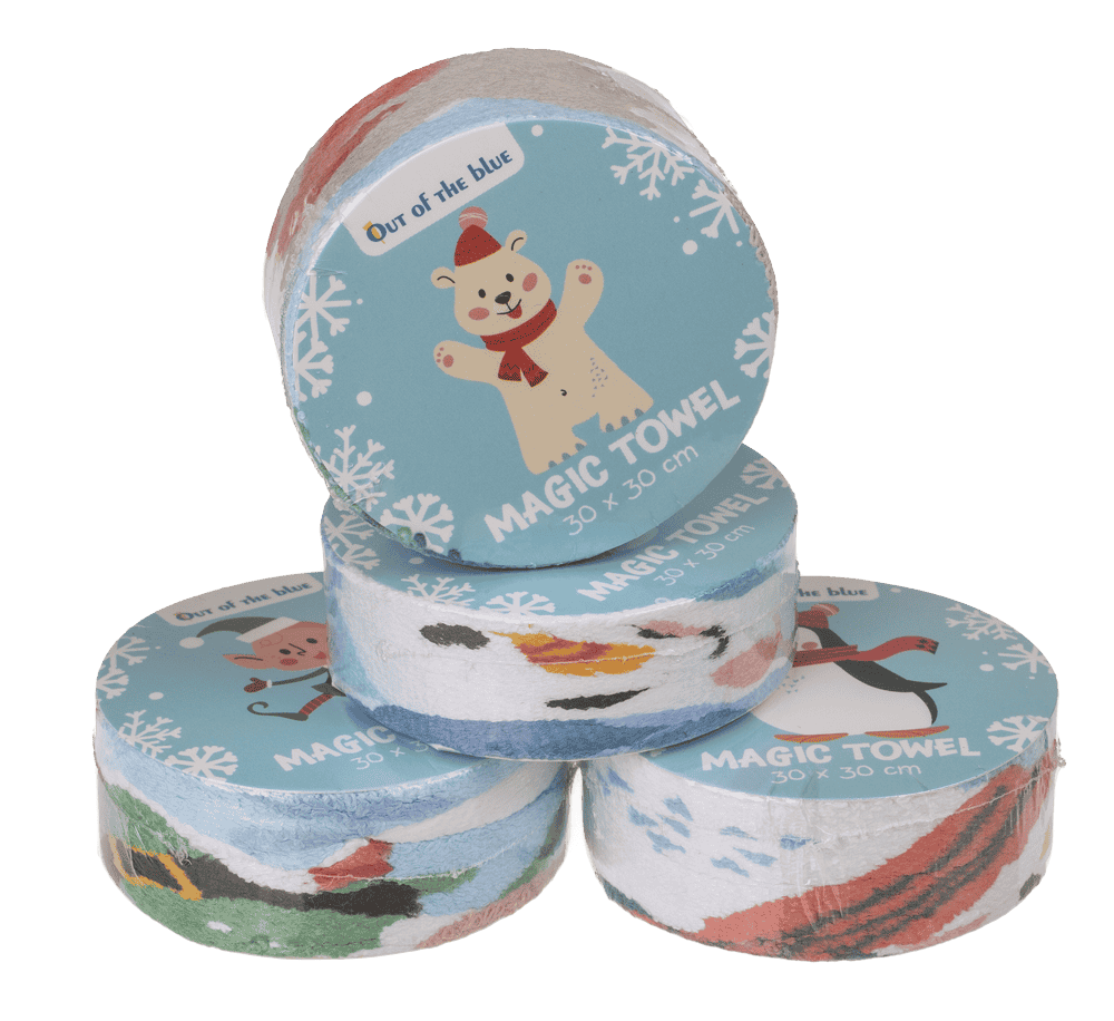 Magic cotton towel, Winter Friends,