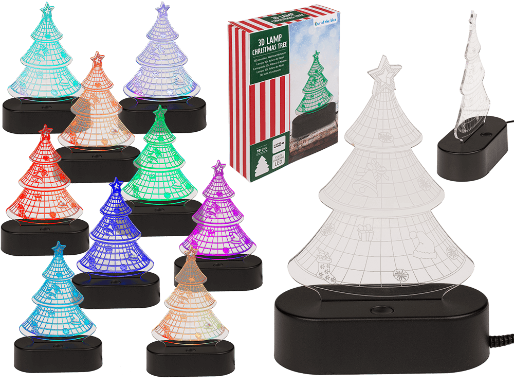 3D-Lamp, Christmas Tree, ca. 19 cm,