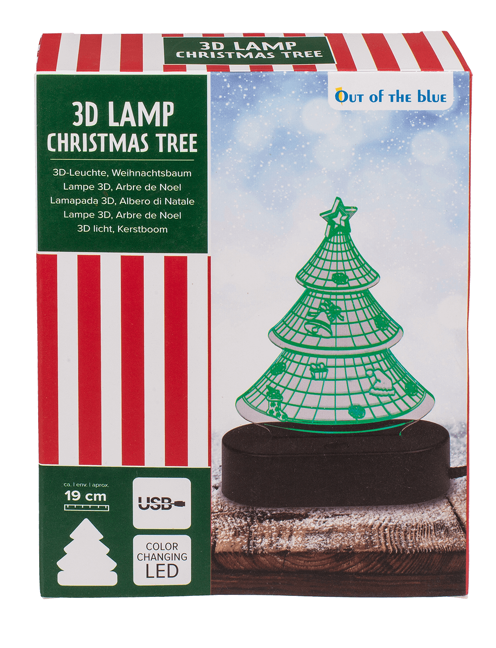 3D-Lamp, Christmas Tree, ca. 19 cm,