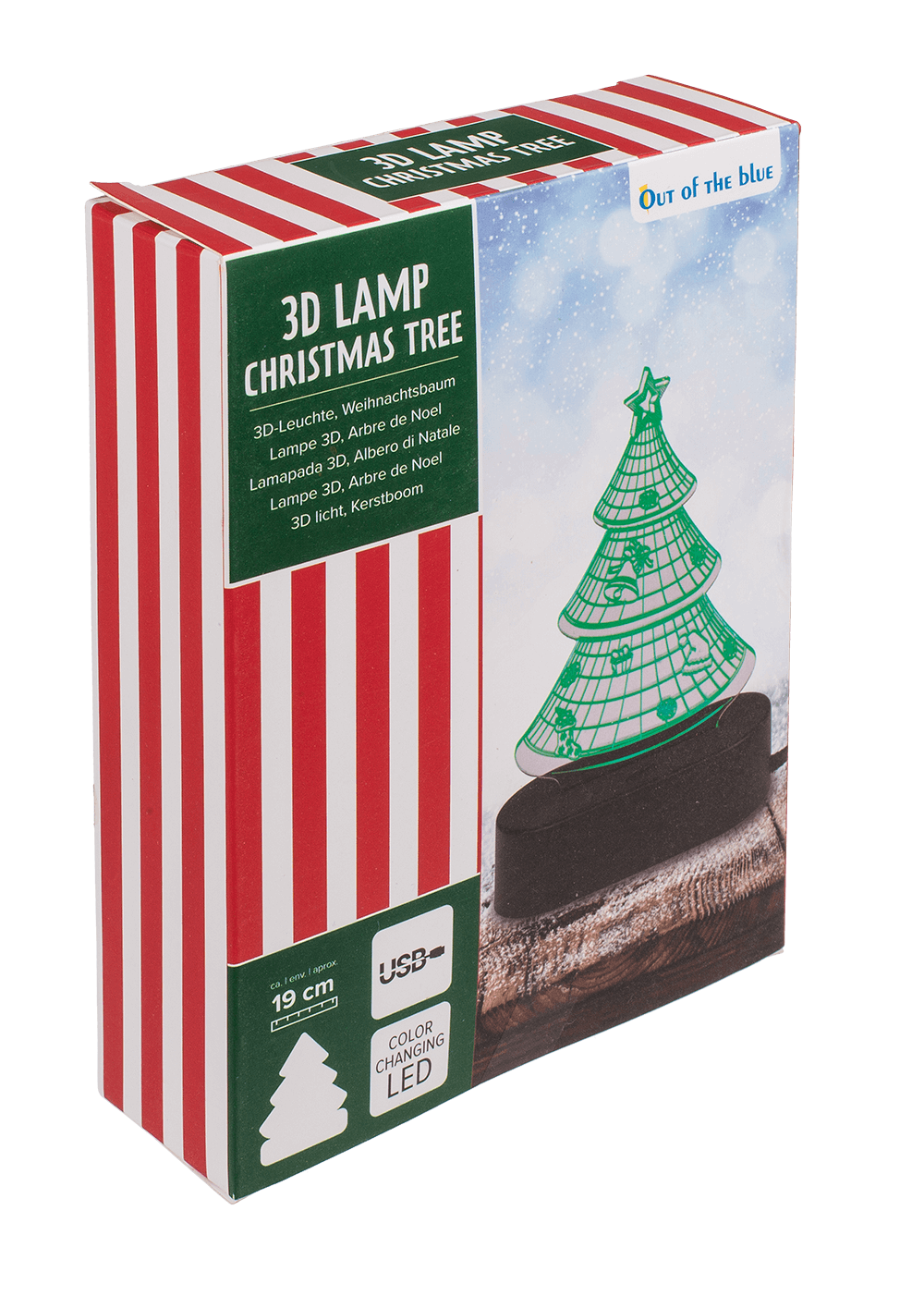 3D-Lamp, Christmas Tree, ca. 19 cm,
