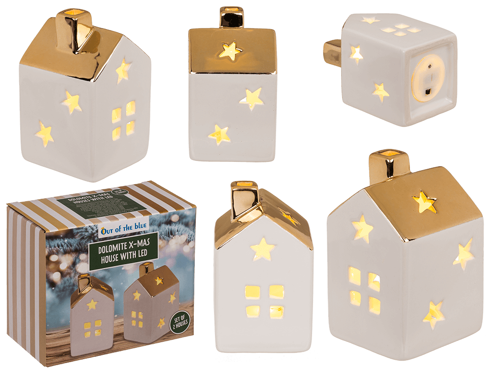 Dolomite X-mas house with LED