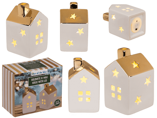 Dolomite X-mas house with LED