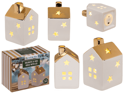 Dolomite X-mas house with LED