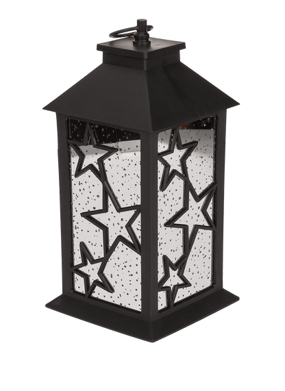 Plastic Latern, Stars, with sparkle LED