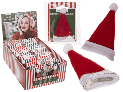 Hair clip, Santa Claus Hat,