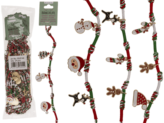 Textile bracelet, X-Mas Charms,