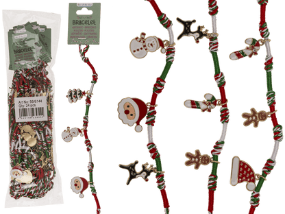 Textile bracelet, X-Mas Charms,