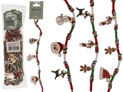 Textile bracelet, X-Mas Charms,