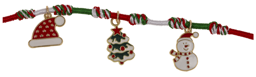 Textile bracelet, X-Mas Charms,