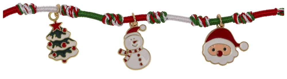 Textile bracelet, X-Mas Charms,