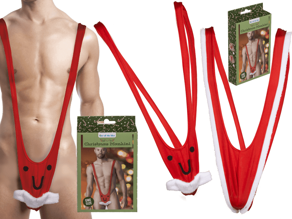 Man Swimsuit, Christmas Mankini,