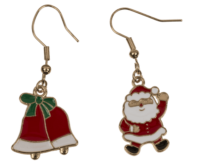 Earring, X-MAS, made of zinc alloy,