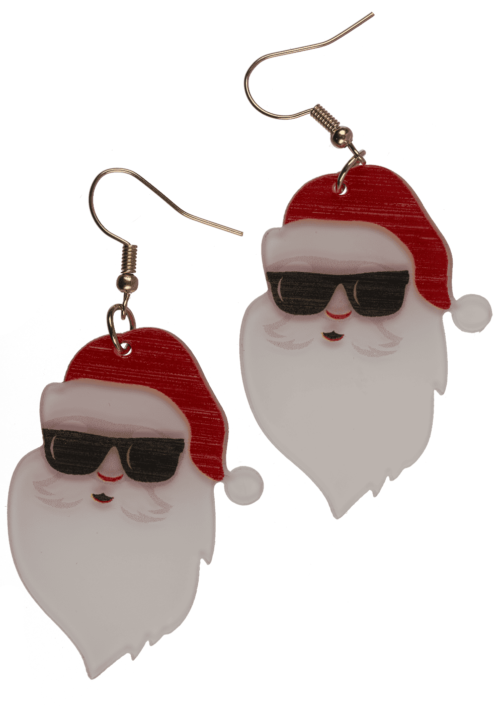 Earrings, Funny X-Mas, made of acrylic,