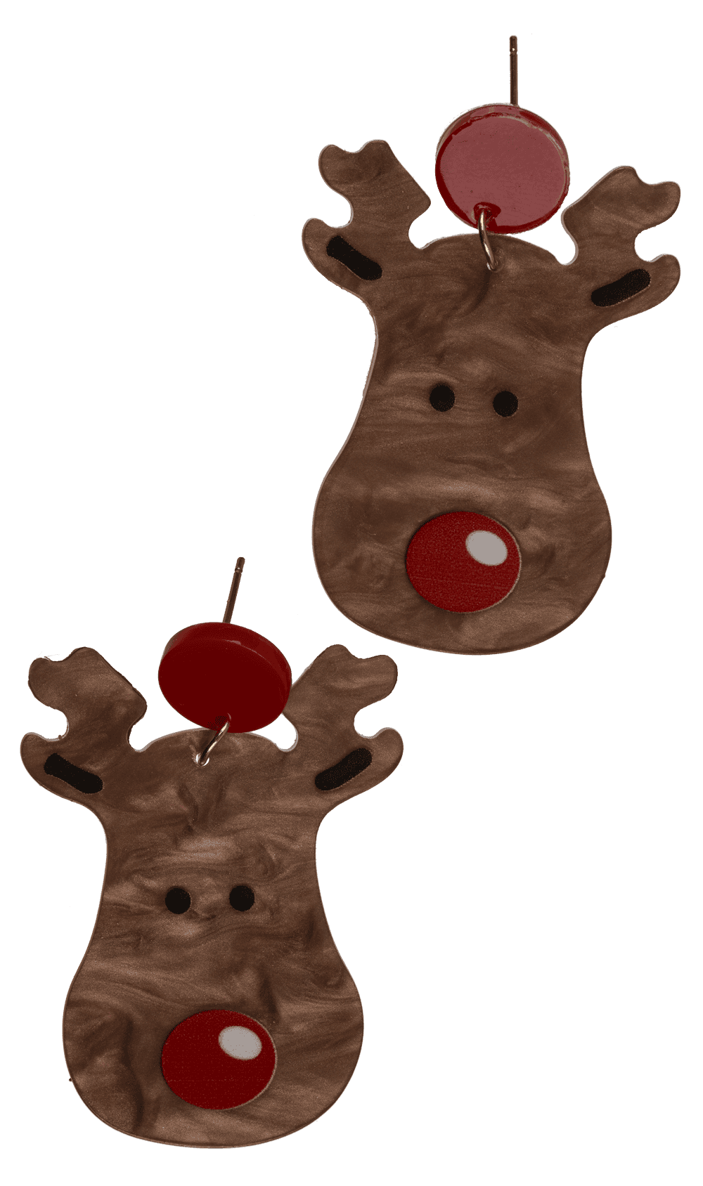 Earrings, Funny X-Mas, made of acrylic,