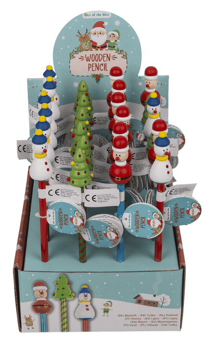 Wooden Pencil, Christmas, approx. 2,2 x 21 cm,