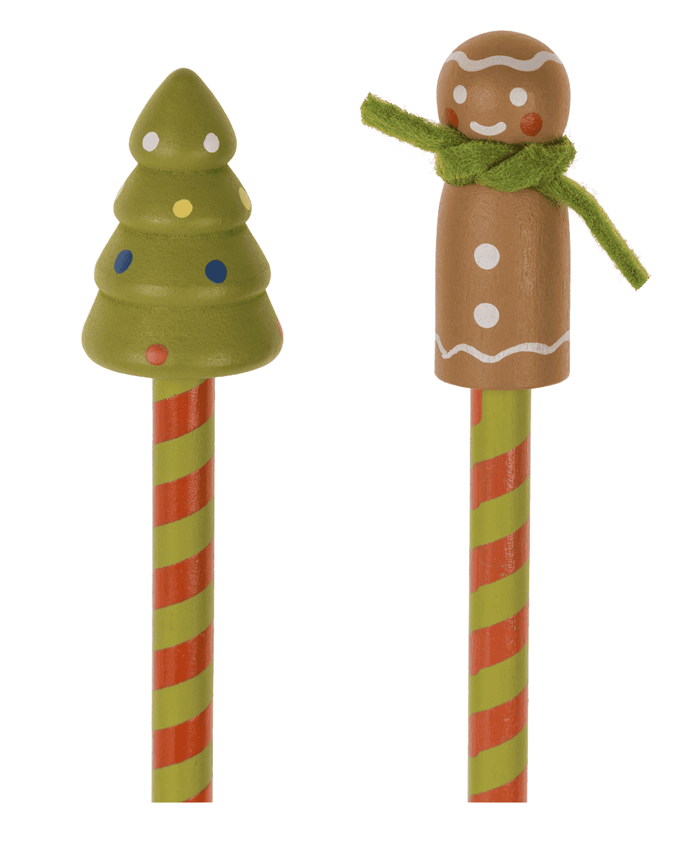 Wooden Pencil with figurine, Christmas,