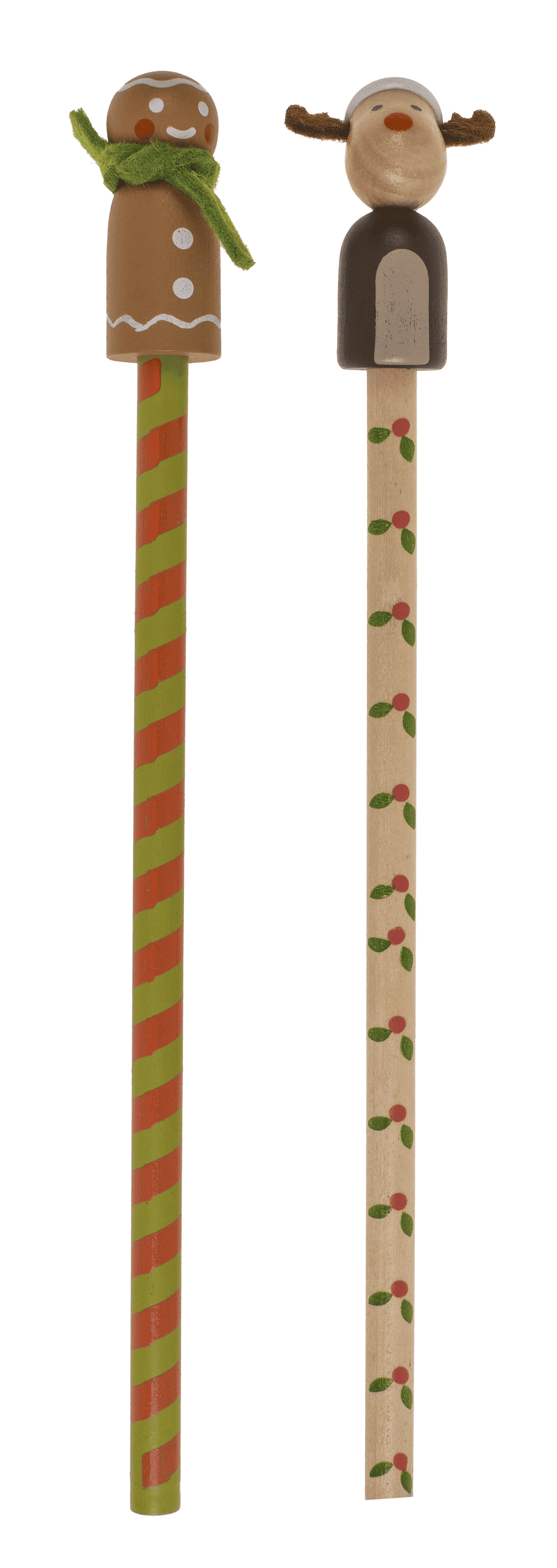 Wooden Pencil with figurine, Christmas,
