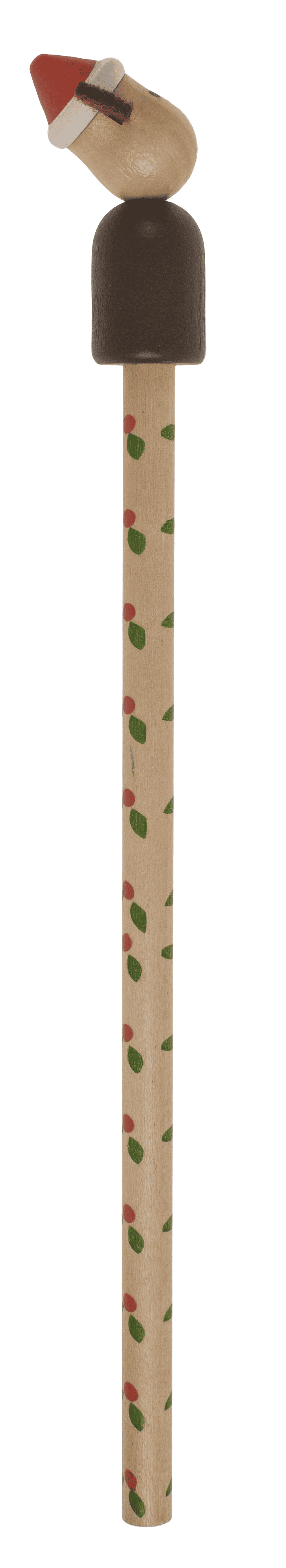 Wooden Pencil with figurine, Christmas,