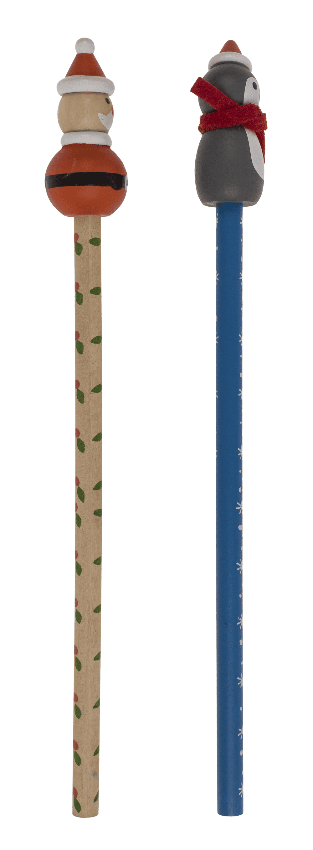 Wooden Pencil with figurine, Christmas,