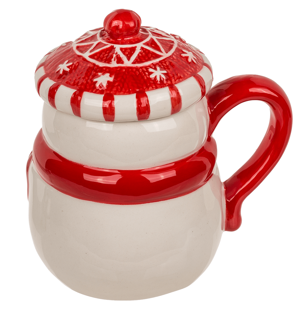 Dolomite mug, Funny Snow man, with lid,