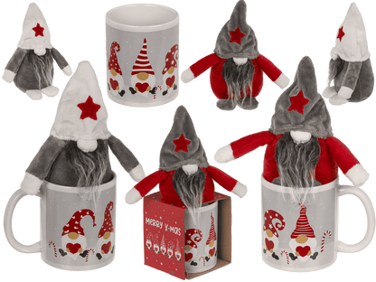 Gift set, Gnome, mug and gnome, 8 x 9 cm,