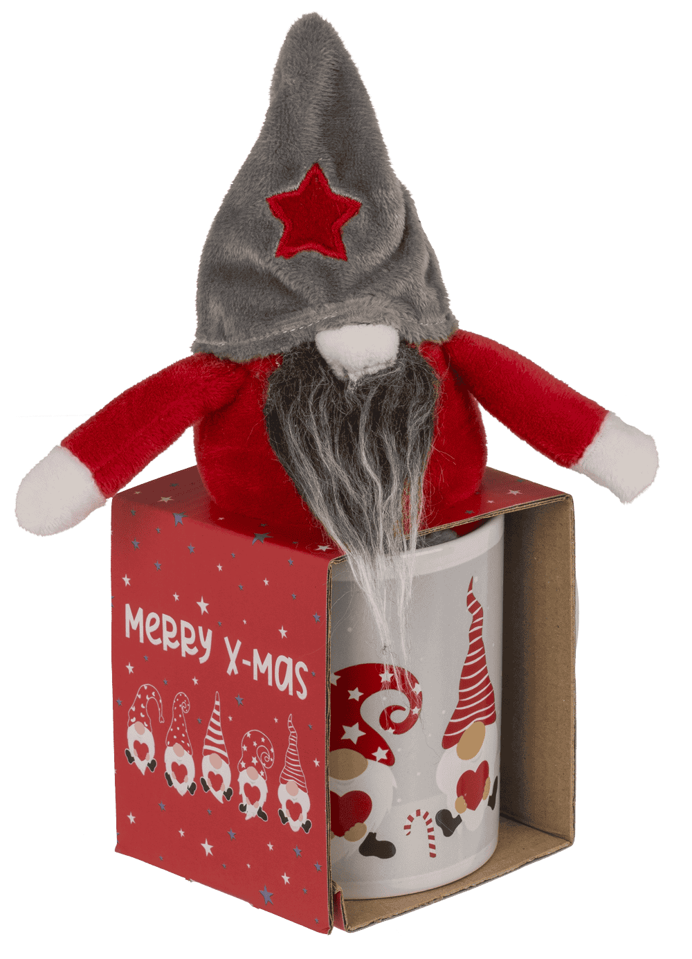 Gift set, Gnome, mug and gnome, 8 x 9 cm,