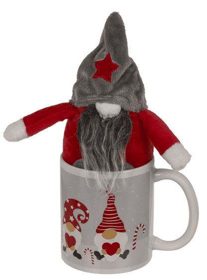 Gift set, Gnome, mug and gnome, 8 x 9 cm,