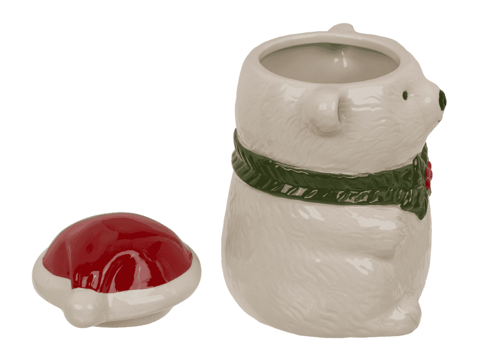 Mug, polar bear, with lid, 12 x 8 cm, 380 ml,