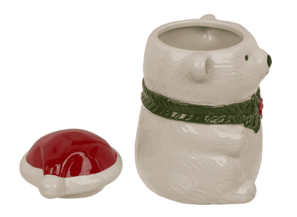 Mug, polar bear, with lid, 12 x 8 cm, 380 ml,