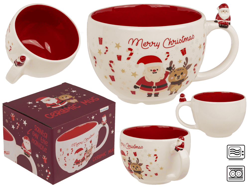 Cup, Santa, with handle decoration,